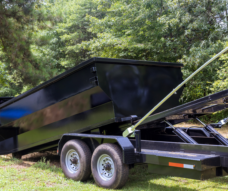 Black dumpster for junk removal in Vero Beach FL